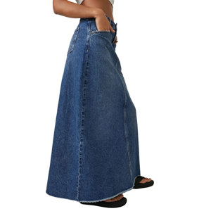Free People We The Free Come As You Are Denim Maxi Skirt